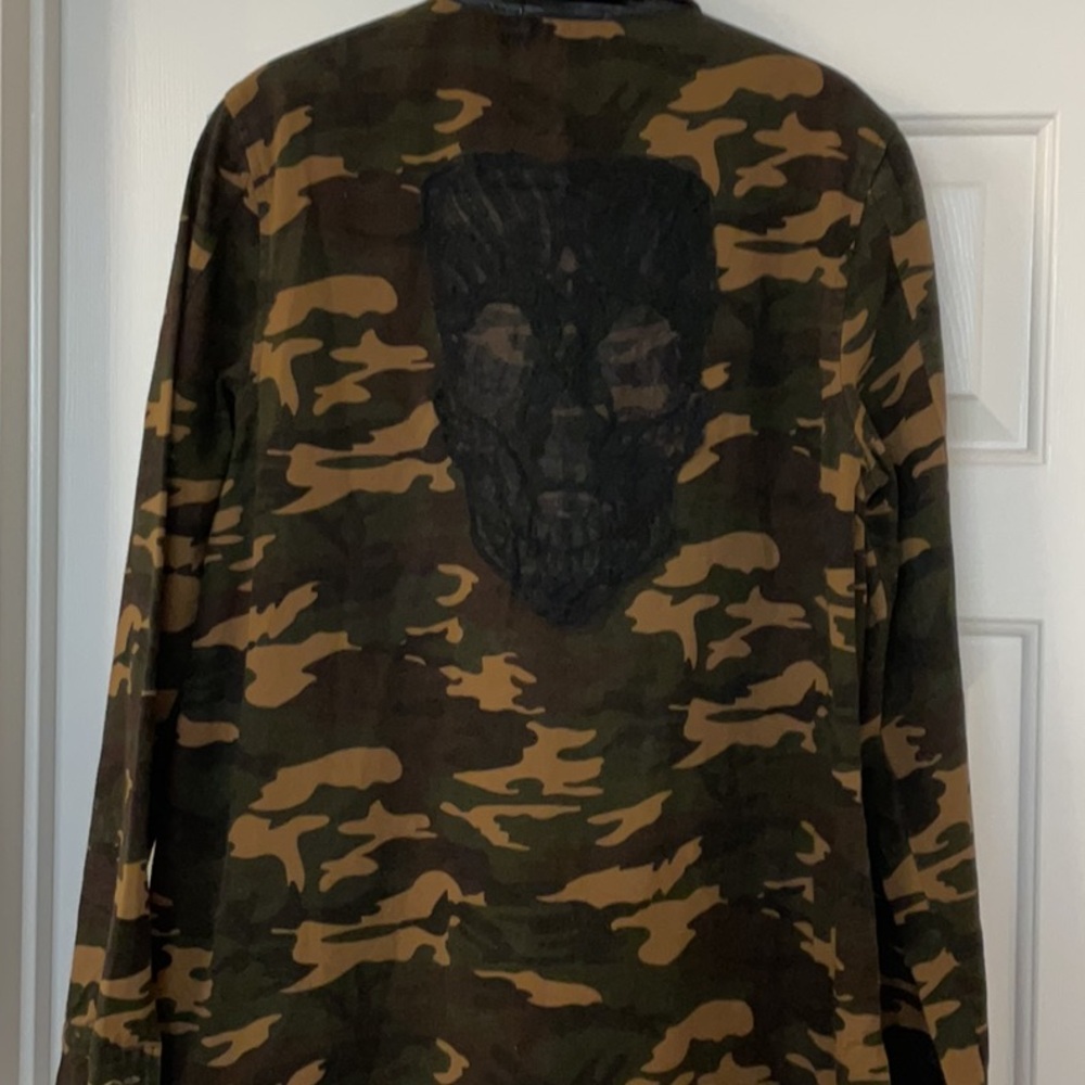 Gabriella Rocha brown Camouflage Shirt/mini dress. Size L.Chest-38”, Length-29”. - Picture 8 of 9